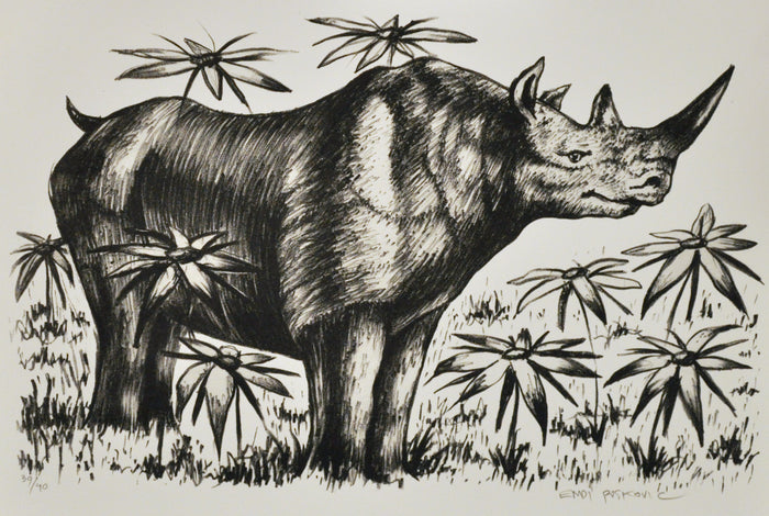 Untitled V (Rino with Flowers)