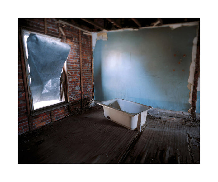 46th and Locust Jeffrey Stockbridge Inkjet Print Philadelphia Photography Blue Bathtub old houses The Print Center