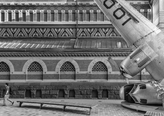 North side of PAFA, Cherry Street, Philadelphia James Abbott Inkjet Print black and white photography Philadelphia city landscape