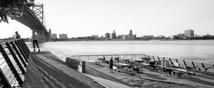 Race Street Pier, Upper South Side, Philadelphia James Abbott Inkjet Print the print center black and white photography city