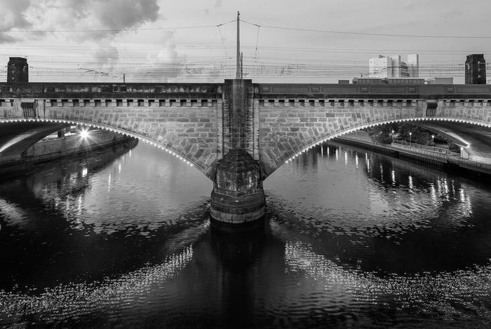 North View of RR Bridge, Philadelphia symmetry the bridge james abbott inkjet print photography  