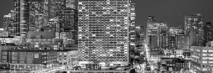 From the West looking East along the Schuykill River, Philadelphia James Abbott Inkjet Print philadelphia sky line nighttime glowing lights windows the print center
