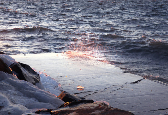 Iota Rachel Beamer Inkjet Print the print center ocean fire spark contrast blue and orange photograph