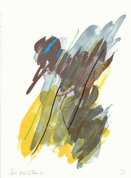from Voices to Share II Lithograph Ed colker the print center color based abstraction blobs of color mixing together water texture