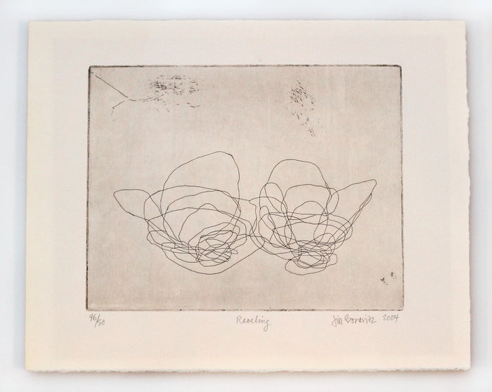 Raveling Jill Bonovitz Etching the print center doodles scribbles abstract