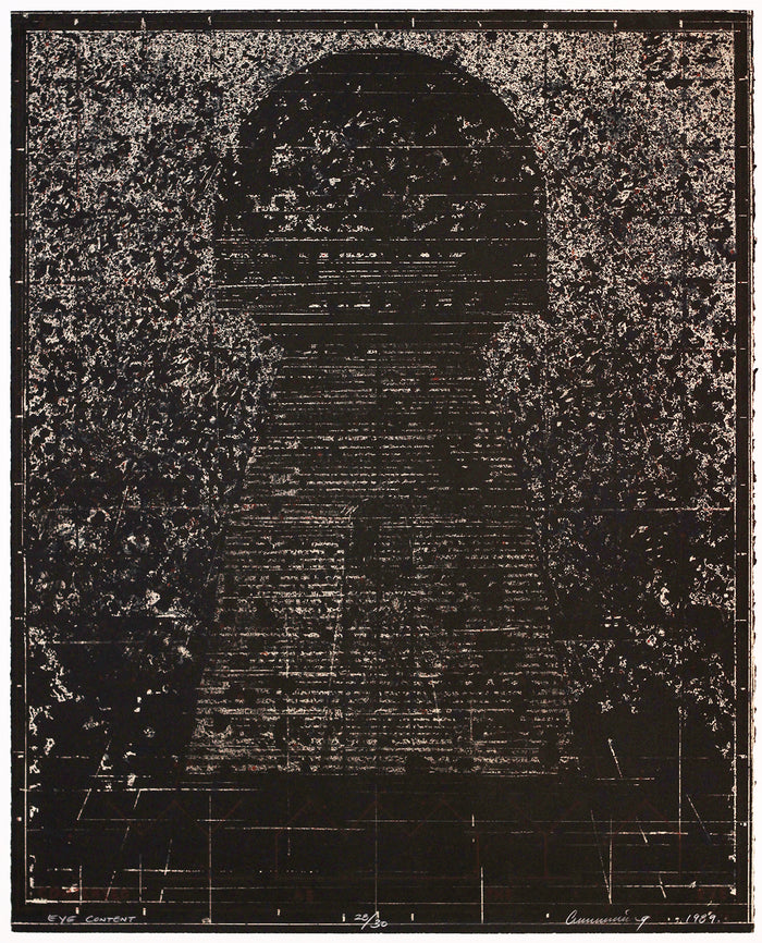 Eye Content Robert Cumming Lithograph nature doorway wall black and white abstraction printmaking the print center
