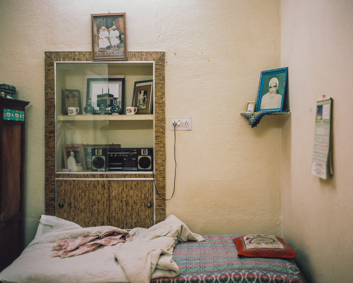 "Kamra" by Saleem Ahmed. An Inkjet Print.  Color Photography, Home Life, Bed, City. the Print Center