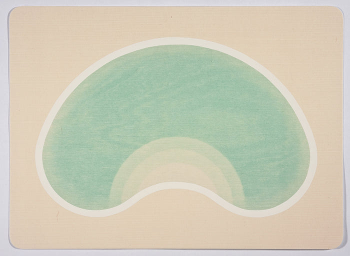 Leisure Pool 1 Kristen Martincic woodcut the print center abstraction shape steps water blue