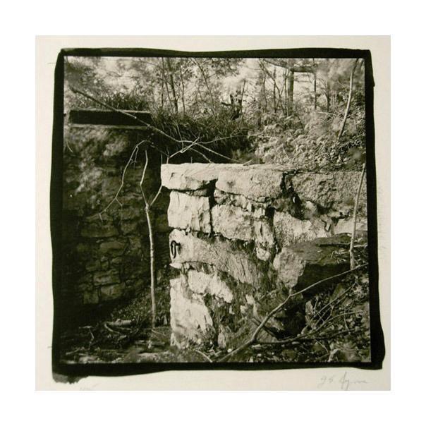 Old Lock, Lambertville Paltinum Palladium Print center James Syme rocks landscapes