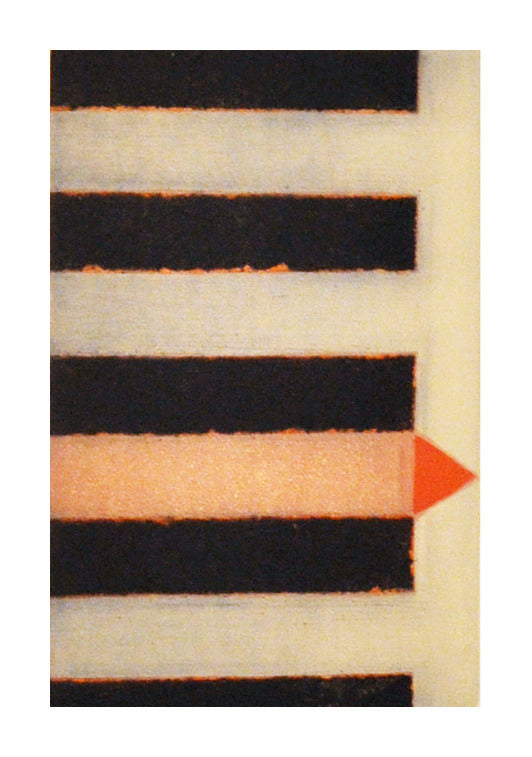 Entre Espacios Etching Perry Oliver Color Based Abstraction the print center stripes orange triangle