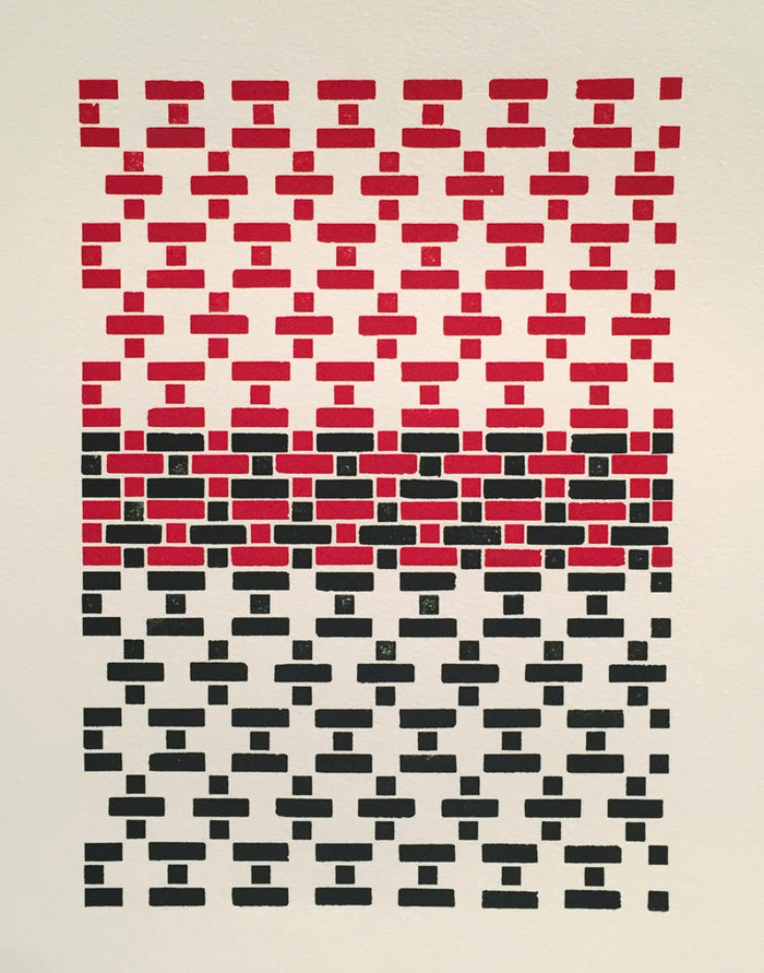 Convergence Purgatory Pie Press Letterpress graphic design shapes red and black the print center