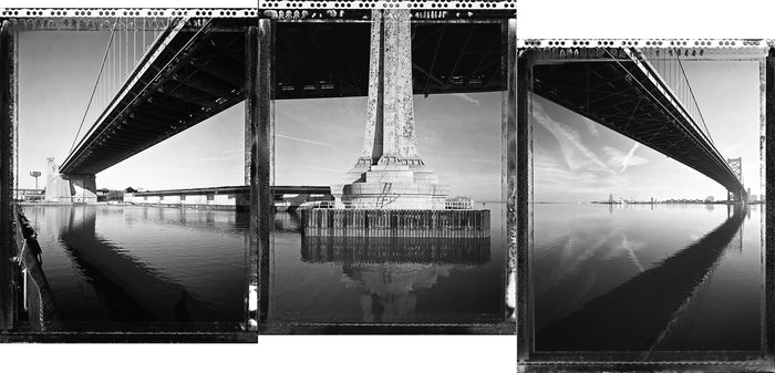 Philadelphia Tower Gelatin Silver Prints James Abbott the print center bridge water Delaware river 