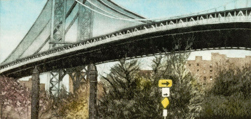 One Way, or the Other Linda Adato Etching the print center bridge
