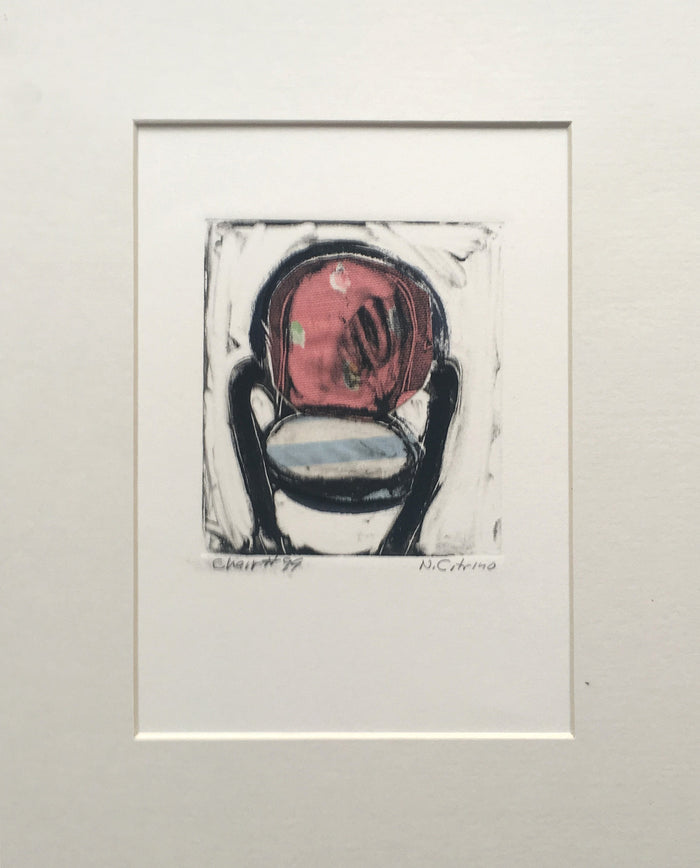Chair #99 monotype with chine colle Nancy Citrino Made in Philadelphia The Print Center