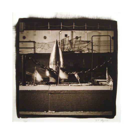 3rd of July on Columbus Blvd. James Syme Platinum/Palladium Print Photographs flags Philadelphia The Print Center