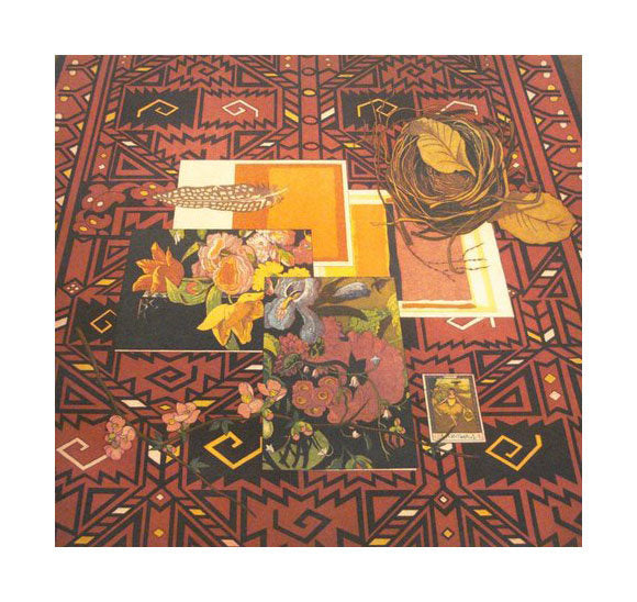 In the Wind Katja Oxman Etching the print center still life rug oriental design birds nest photographs