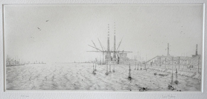 Dublin Bay Drypoint Intaglio Lars Nyberg the print center boats dock