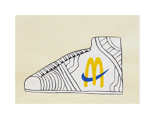 McDonald's Nike Andrew Jeffery Wright Silkscreen the print center made in Philadelphia parody for kids