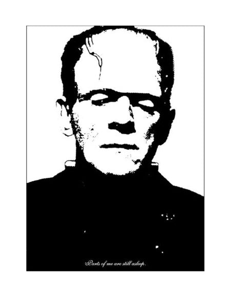 Parts of Me Are Still Asleep Silkscreen Eric McDade made in Philadelphia Frankenstein 