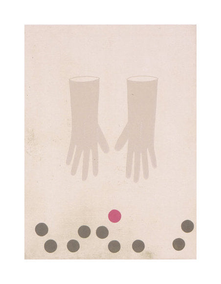 Reach Kristen Martinic Etching two gloves hands reaching objects balls circles etiching