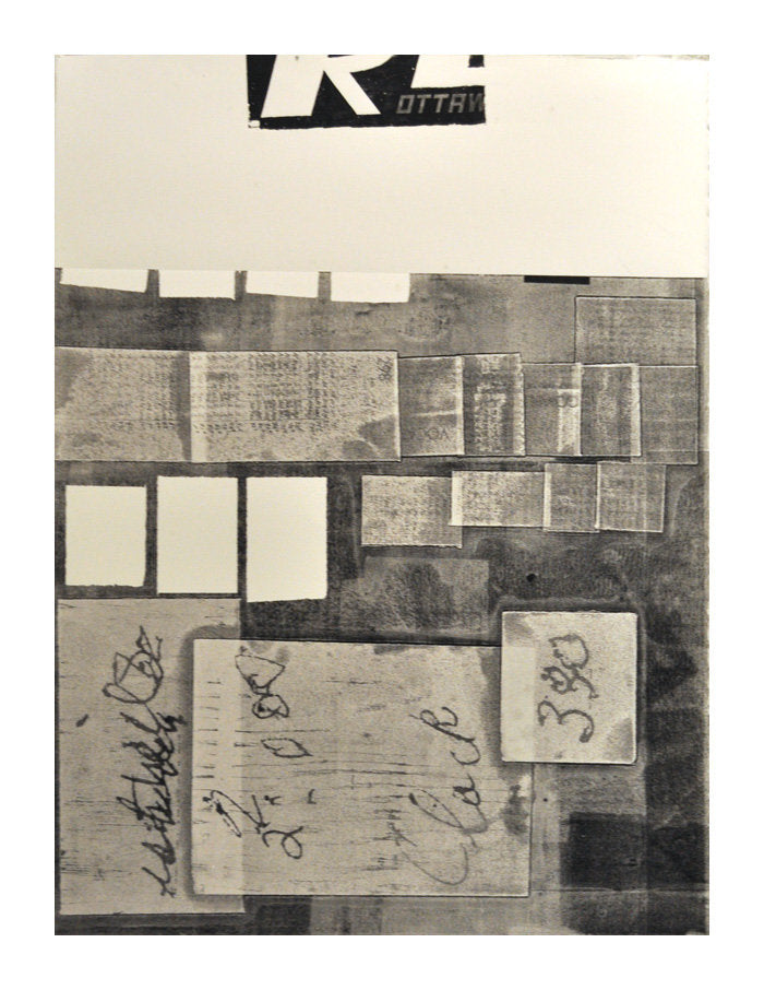 Posting I Hester Stinnett woodcut collaged black and white pieces of paper black and white abstraction made in Philadelphia