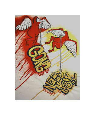 Need New Body / Gong Ben Woodward Silkscreen made in philadelphia the print center birds red drip wings 