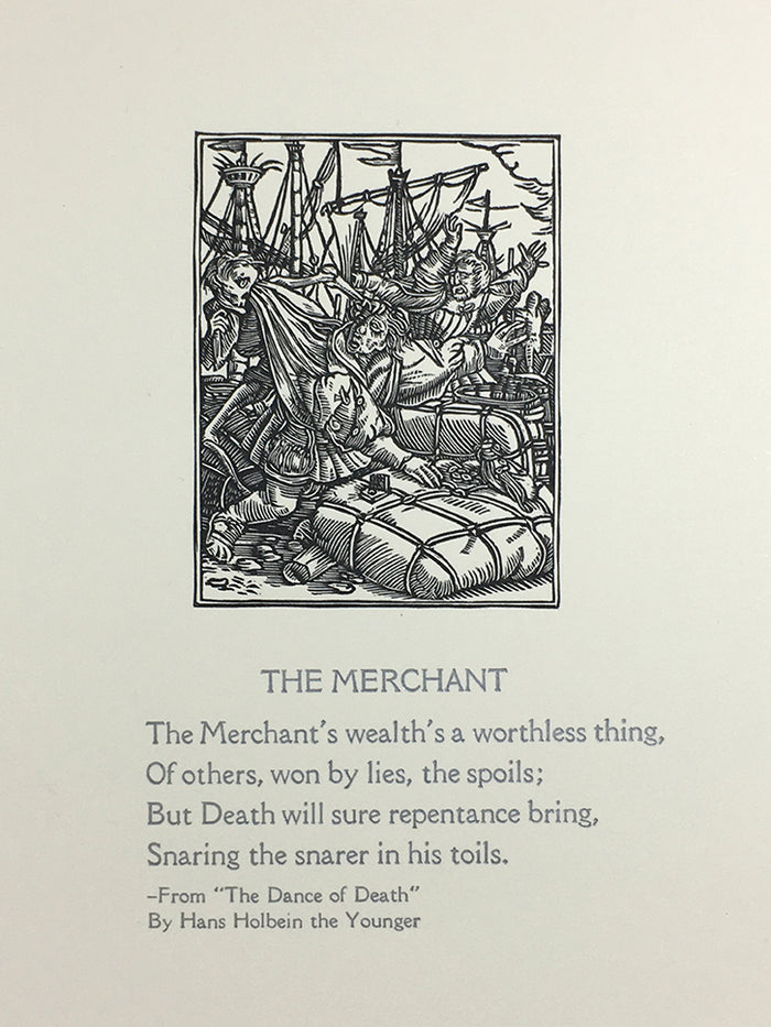 The Merchant (After Holbein), from the series "A Dance of Death in Two Parts"