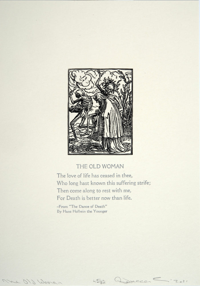 The Old Woman (After Holbein), from the series "A Dance of Death in Two Parts"