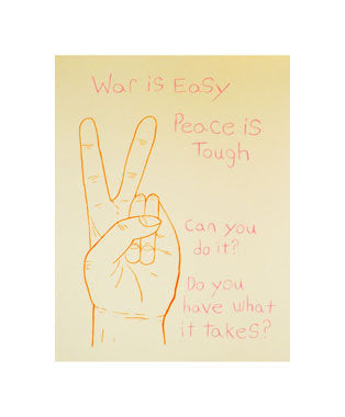 Peace Andrew Jeffrey Wright silkscreen the print center peace sign hands 