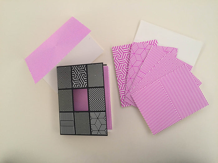 OP Art Greeting Card Set optical illusions gifts the print center cards kayrock screenprinting 