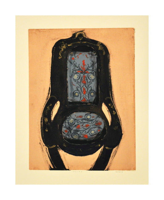 Chair #19 montoype Nanacy Citrino Made In Philadelphia chairs antiques orange and blue The Print Center 