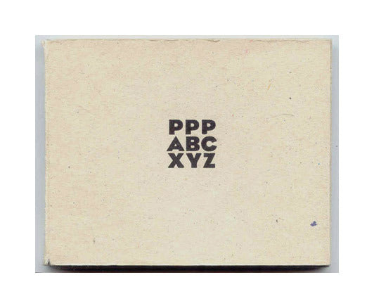 PPP ABC XYZ Purgatory Pie Press Letterpress the print center booklet book text deisgn typography 