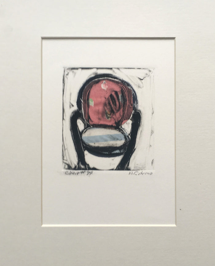 Chair #99 monotype with chine colle Nancy Citrino Made in Philadelphia The Print Center 