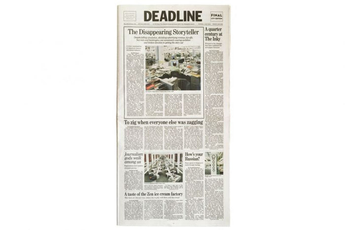 Deadline Will Steacy Book Newspaper text headlines the print center The Philadelphia Inquirer