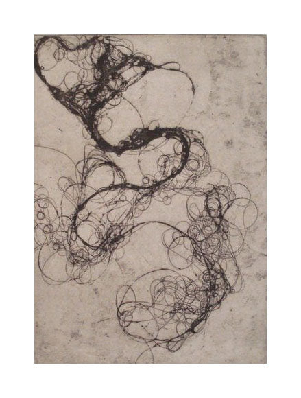 Hairlines 1 Andrea cote Etching Hair in drain wet hair pattern swirls and circles contrast black and white abstraction 